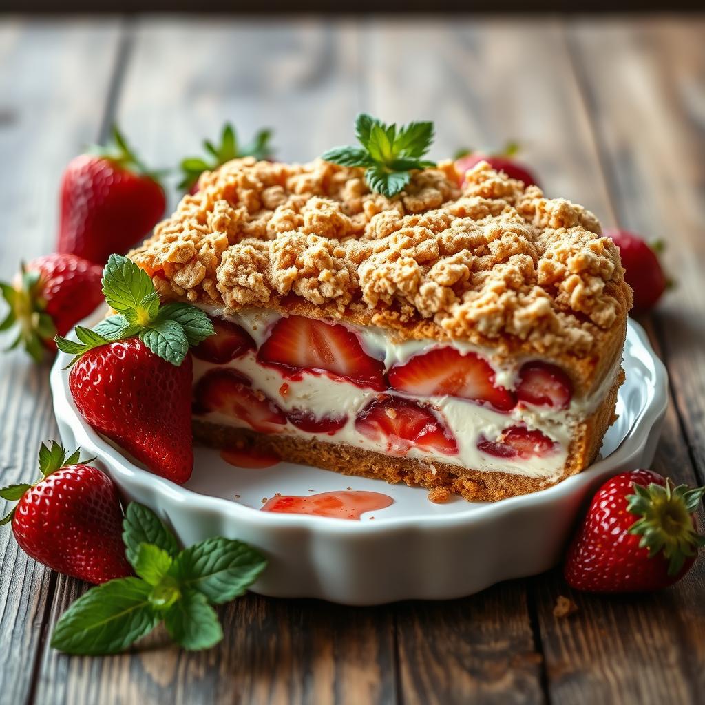 Strawberry Cheesecake Dump Cake